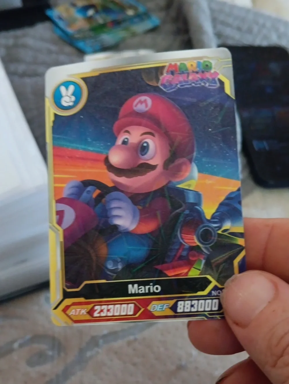 Nintendo Mario Racing Card – Red, Blue, Yellow Accents